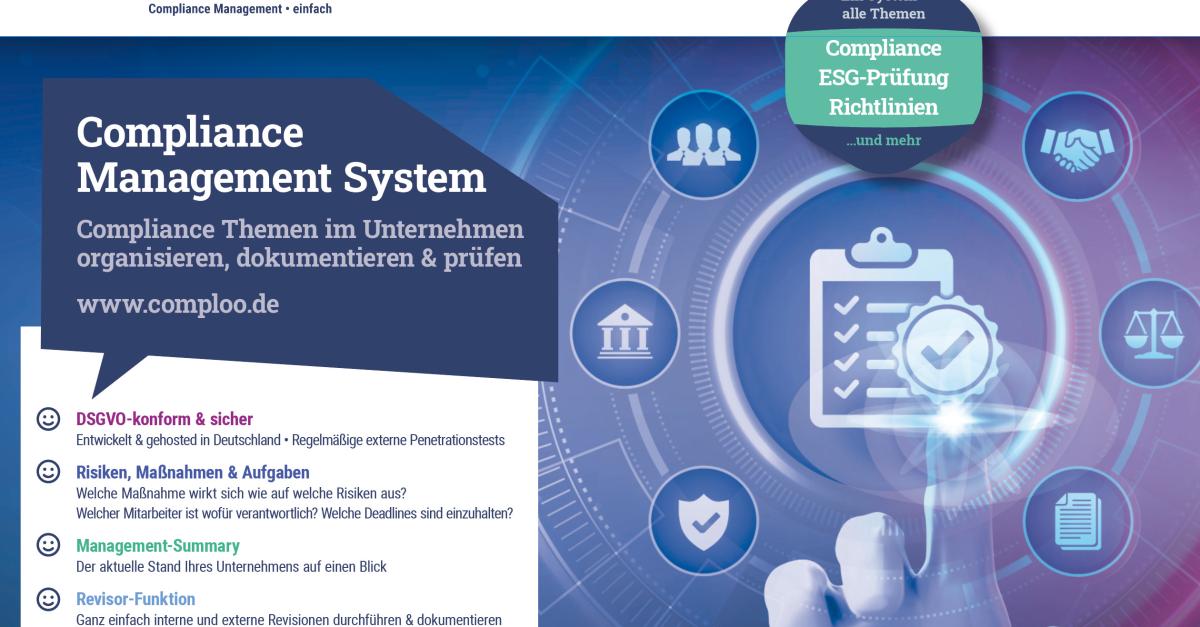 comploo — Die modulare Compliance-Suite für den deutschen Mittelstand
