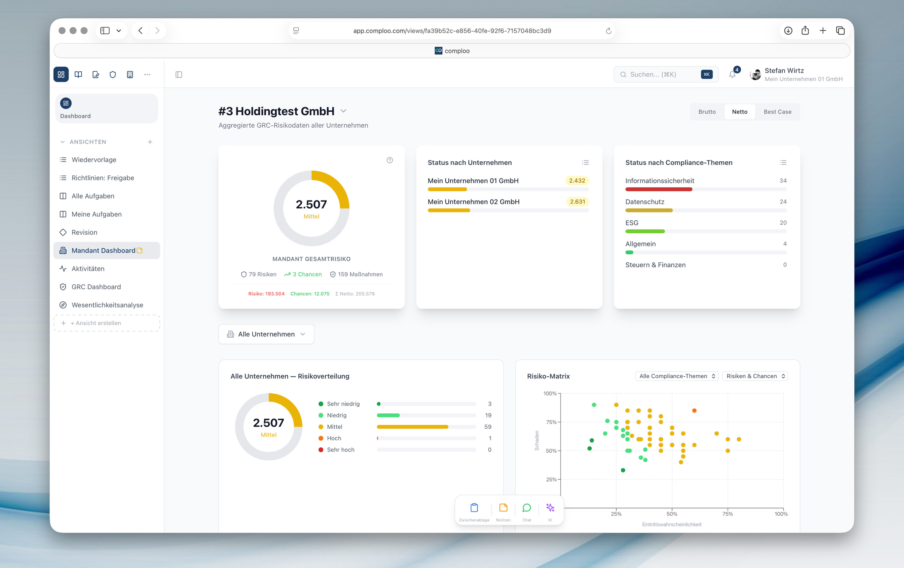 Mandanten-Dashboard • Alle Kunden auf einen Blick