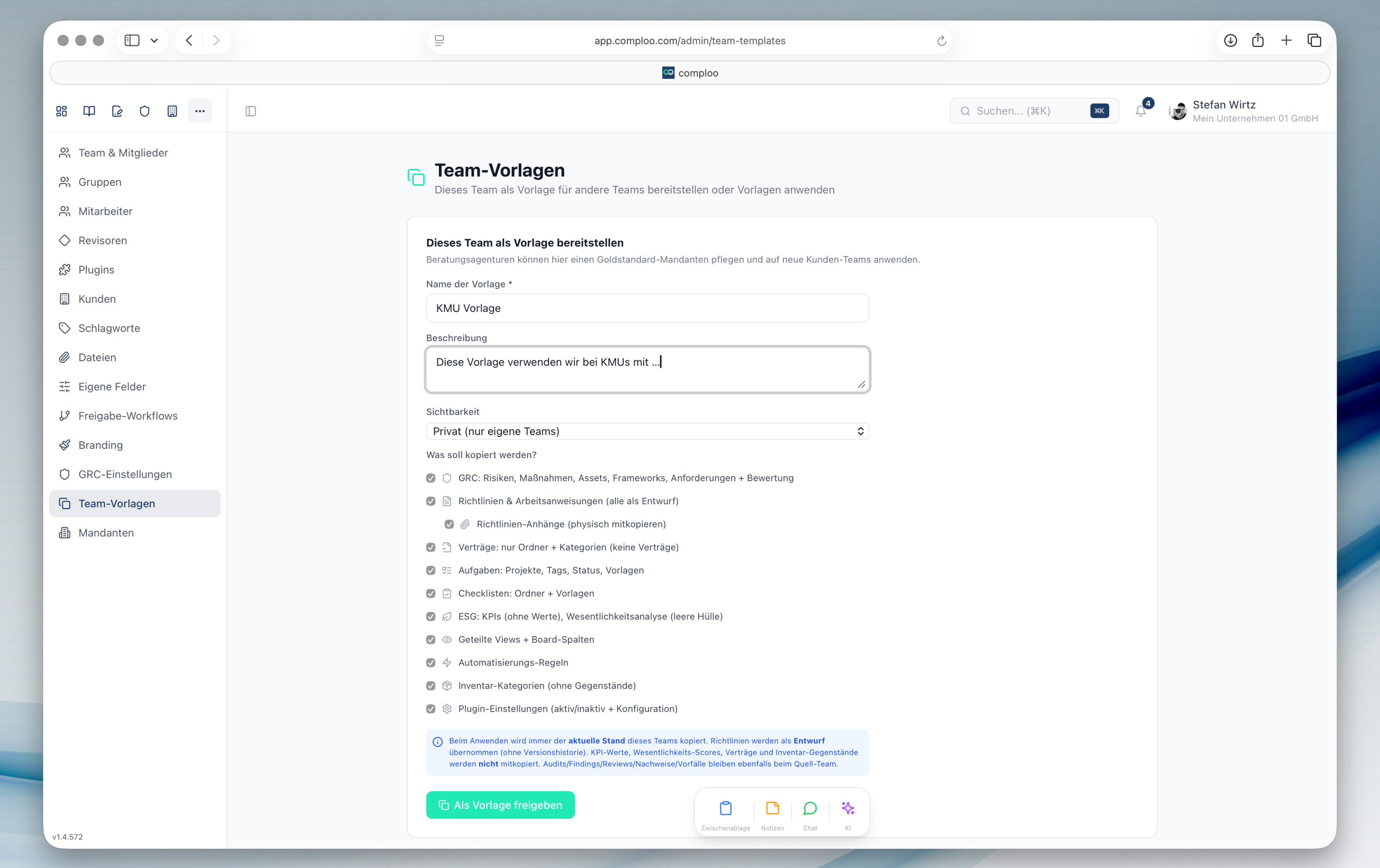 Team-Vorlagen & Playbooks • 